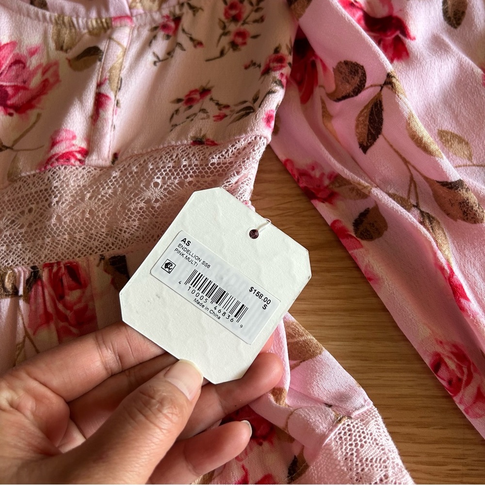 NWT Altar’d State Pink Kate Floral Mini Dress Small - Picture 4 of 11